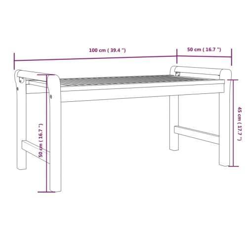 Stolić za kavu 100 x 50 x 50 cm od masivnog drva bagrema Cijena