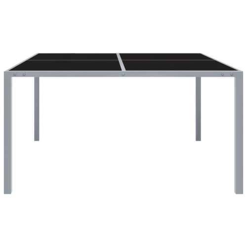 Vrtni stol 130 x 130 x 72 cm sivi od čelika i stakla Cijena