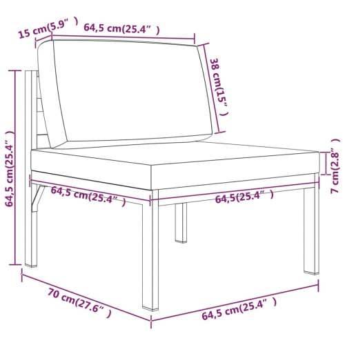 Vrtna garnitura - 3-dijelni set vrtnih sofa s jastucima aluminijski antracit Cijena