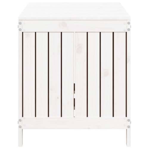 Vrtna kutija za pohranu bijela 121x55x64 cm od masivne borovine - Bijela boja bora 121 x 55 x 64 cm Cijena