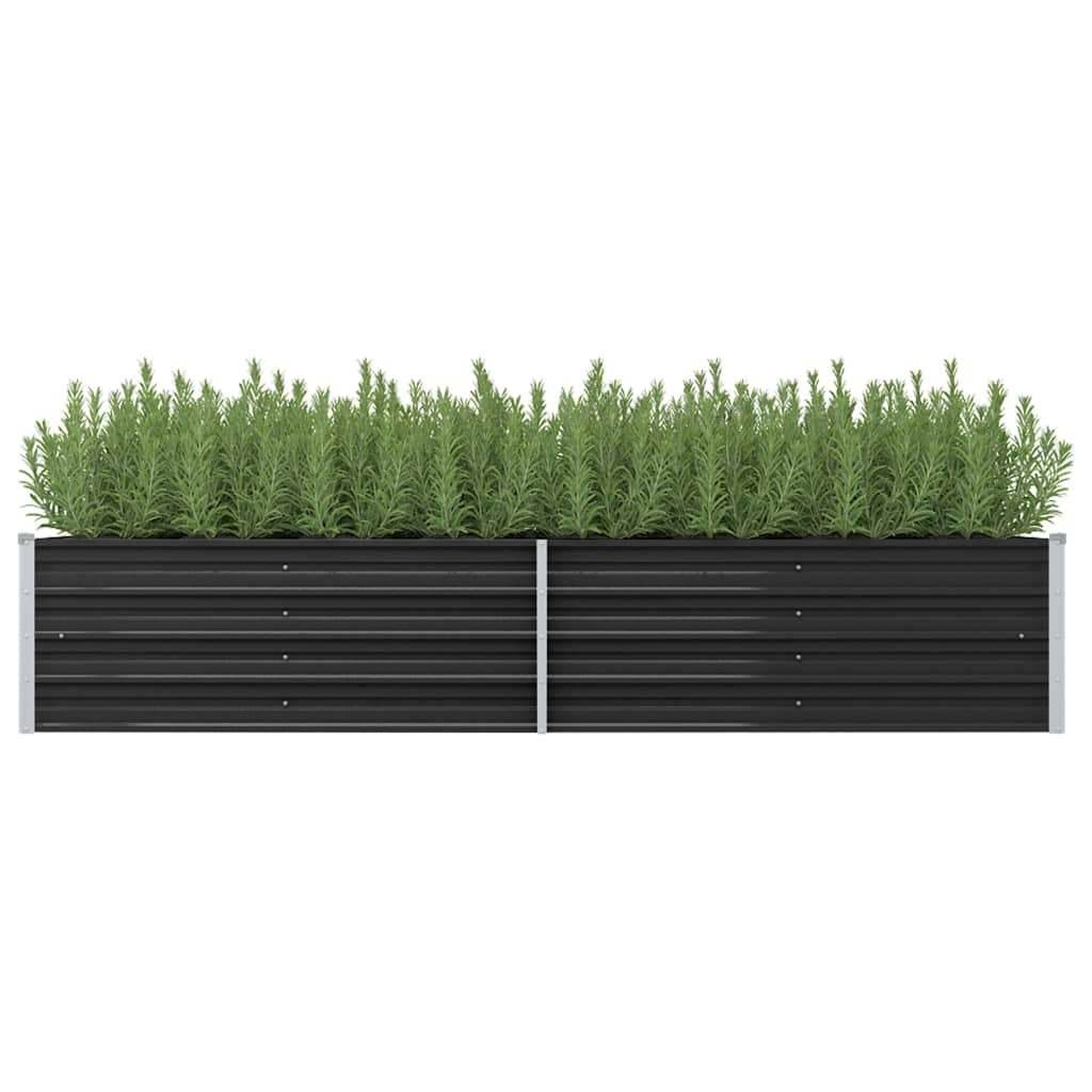 Povišena vrtna gredica antracit 240x80x45 cm pocinčani čelik