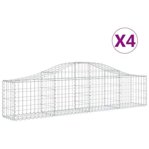 Lučne gabionske košare 4 kom 200x30x40/60 cm pocinčano željezo - 200 x 30 x 40/60 cm 4 Cijena
