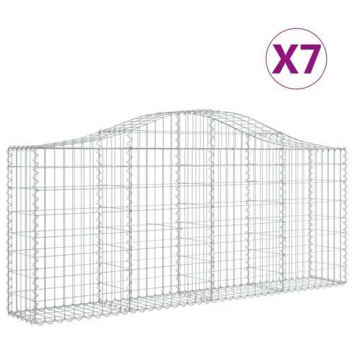 Lučne gabionske košare 7 kom 200x30x80/100 cm pocinčano željezo - 200 x 30 x 80/100 cm 7 Cijena