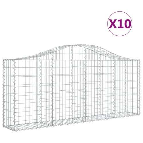 Lučne gabionske košare 10 kom 200x30x80/100cm pocinčano željezo - 200 x 30 x 80/100 cm 10 Cijena