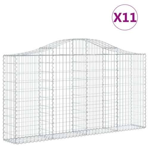 Lučne gabionske košare 11kom 200x30x100/120cm pocinčano željezo - 200 x 30 x 100/120 cm 11 Cijena
