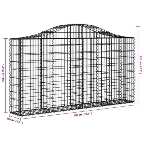 Lučne gabionske košare 11kom 200x30x100/120cm pocinčano željezo - 200 x 30 x 100/120 cm 11 Cijena