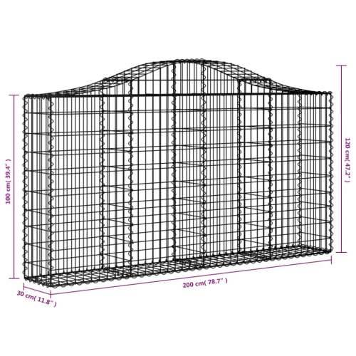 Lučne gabionske košare 15kom 200x30x100/120cm pocinčano željezo - 200 x 30 x 100/120 cm 15 Cijena