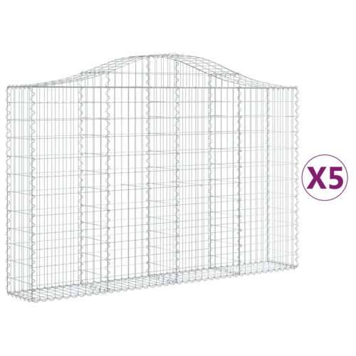 Lučne gabionske košare 5 kom 200x30x120/140cm pocinčano željezo - 200 x 30 x 120/140 cm 5 Cijena