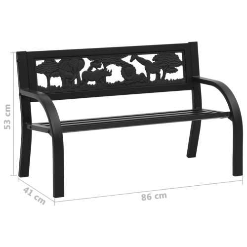 Dječja vrtna klupa 86 cm čelična Cijena