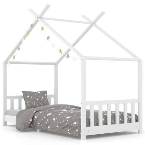 Okvir za dječji krevet od masivne borovine bijeli 90 x 200 cm Cijena