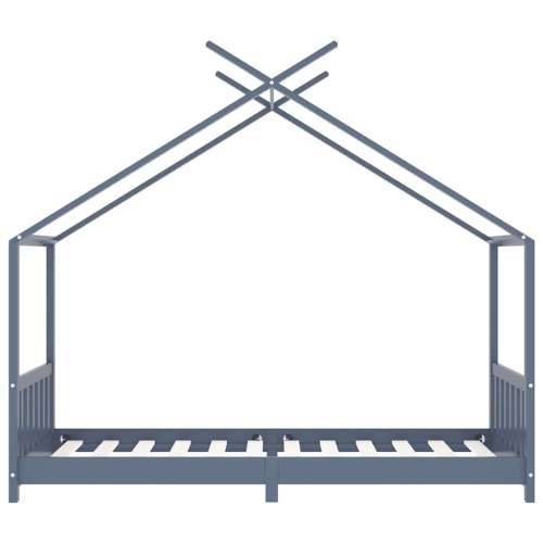 Okvir za dječji krevet od masivne borovine sivi 90 x 200 cm - Siva 90 x 200 cm Cijena