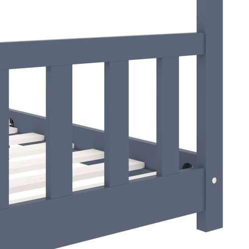 Okvir za dječji krevet od masivne borovine sivi 90 x 200 cm - Siva 90 x 200 cm Cijena