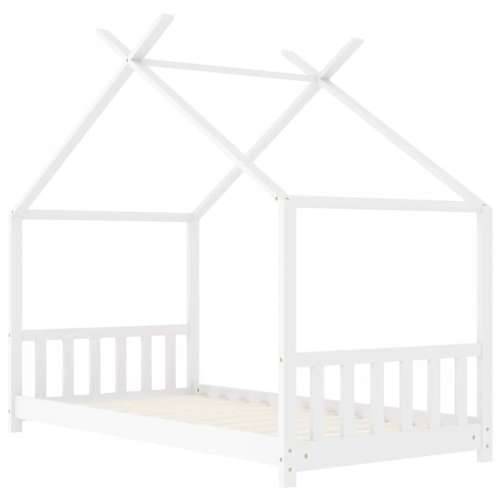 Okvir za dječji krevet od masivne borovine bijeli 70 x 140 cm - Bijela 70 x 140 cm Cijena