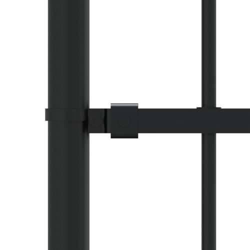 Vrtna ograda sa šiljcima crna 222 cm od čelika obloženog prahom - 1 222 cm Cijena