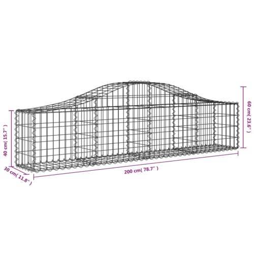 Lučne gabionske košare 12 kom 200x30x40/60 cm pocinčano željezo - 200 x 30 x 40/60 cm 12 Cijena