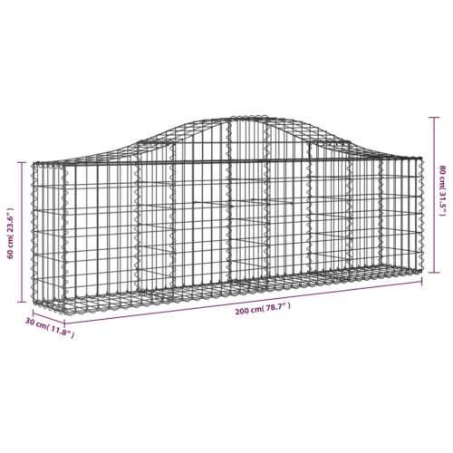 Lučne gabionske košare 13 kom 200x30x60/80 cm pocinčano željez - 200 x 30 x 60/80 cm 13 Cijena