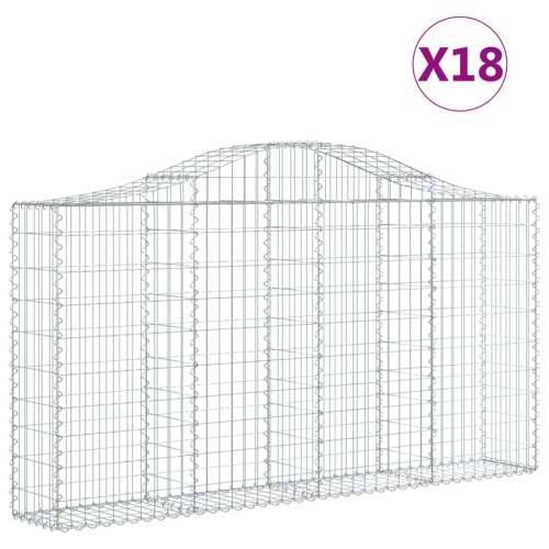 Lučne gabionske košare 18kom 200x30x100/120cm pocinčano željezo - 200 x 30 x 100/120 cm 18 Cijena