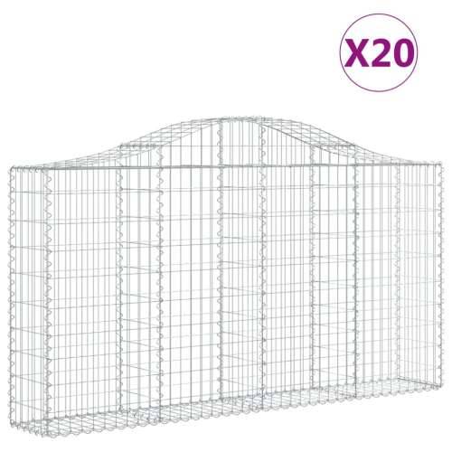 Lučne gabionske košare 20kom 200x30x100/120cm pocinčano željezo - 200 x 30 x 100/120 cm 20 Cijena