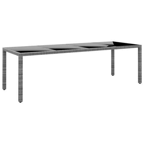 Vrtni stol 250x100x75 cm od kaljenog stakla i poliratana sivi  - Siva 1 Cijena