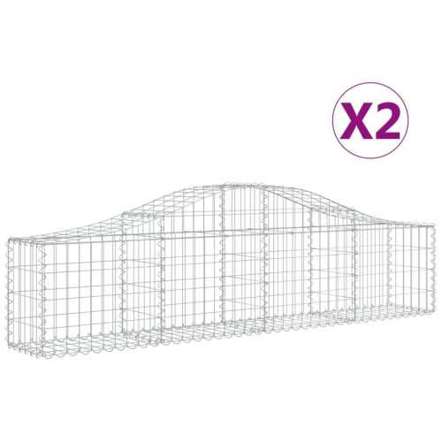 Lučne gabionske košare 2 kom 200x30x40/60 cm pocinčano željezo - 200 x 30 x 40/60 cm 2 Cijena