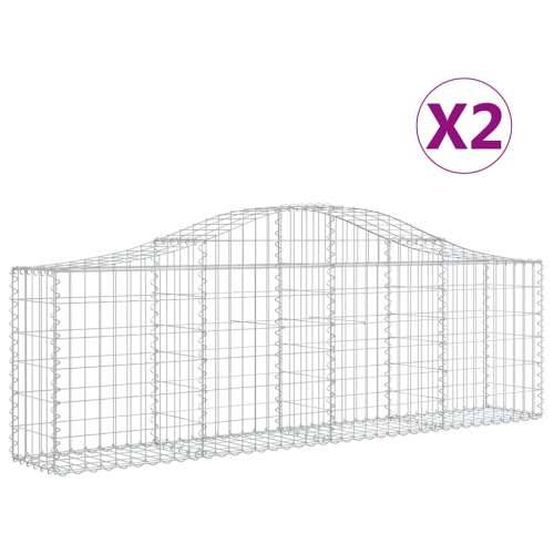 Lučne gabionske košare 2 kom 200x30x60/80 cm pocinčano željezo - 200 x 30 x 60/80 cm 2 Cijena