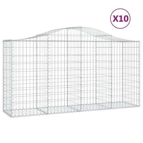 Lučne gabionske košare 10kom 200x50x100/120cm pocinčano željezo - 200 x 50 x 100/120 cm 10 Cijena