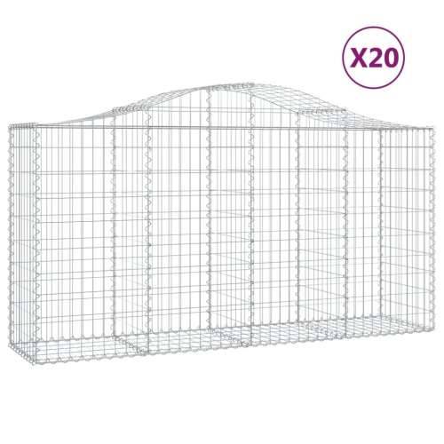 Lučne gabionske košare 20kom 200x50x100/120cm pocinčano željezo - 200 x 50 x 100/120 cm 20 Cijena