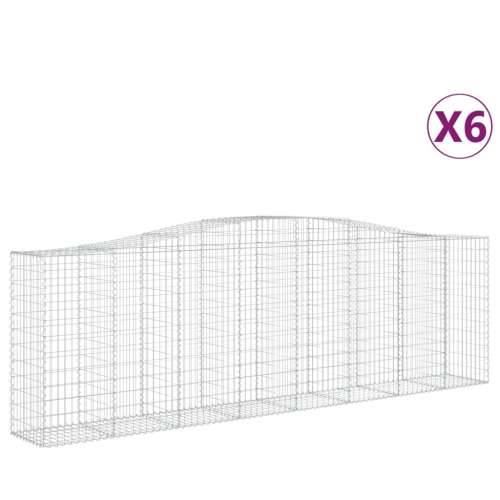 Lučne gabionske košare 6 kom 400x50x120/140cm pocinčano željezo - 400 x 50 x 120/140 cm 6 Cijena