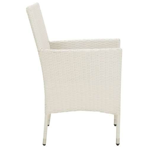 Vrtne stolice s jastucima 2 kom od poliratana bijele Cijena