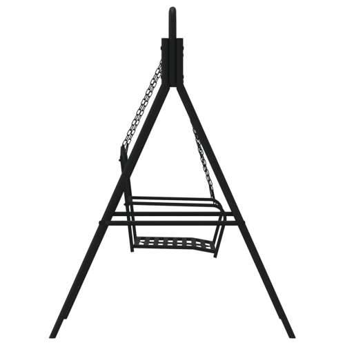 Klupa za ljuljanje 124 cm crna čelična Cijena