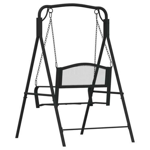 Klupa za ljuljanje 124 cm crna čelična Cijena