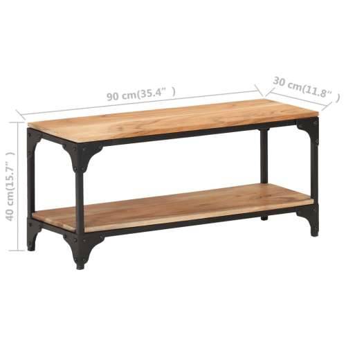 Stolić za kavu 90 x 30 x 40 cm od masivnog bagremovog drva Cijena