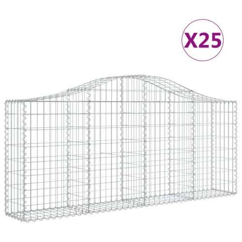 Lučne gabionske košare 25 kom 200x30x80/100cm pocinčano željezo - 200 x 30 x 80/100 cm 25 Cijena