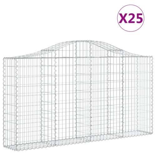 Lučne gabionske košare 25kom 200x30x100/120cm pocinčano željezo - 200 x 30 x 100/120 cm 25 Cijena