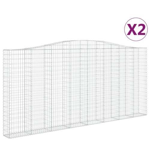 Lučne gabionske košare 2 kom 400x30x180/200cm pocinčano željezo - 400 x 30 x 180/200 cm 2 Cijena