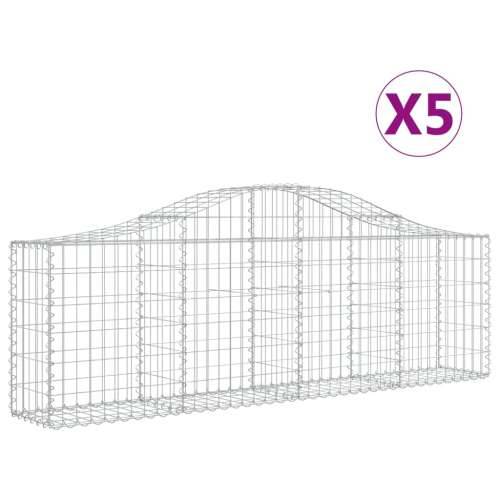 Lučne gabionske košare 5 kom 200x30x60/80 cm pocinčano željezo - 200 x 30 x 60/80 cm 5 Cijena