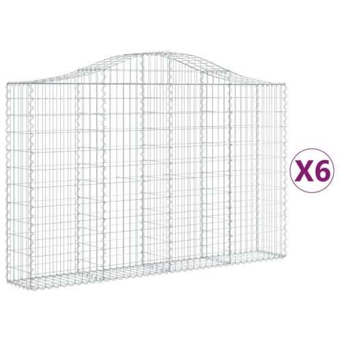 Lučne gabionske košare 6 kom 200x30x120/140cm pocinčano željezo - 200 x 30 x 120/140 cm 6 Cijena