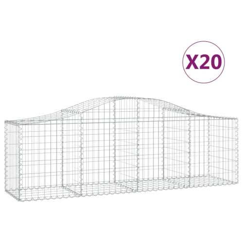 Lučne gabionske košare 20 kom 200x50x60/80 cm pocinčano željezo - 200 x 50 x 60/80 cm 20 Cijena