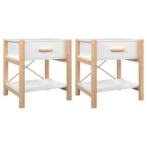Noćni ormarići 2 kom bijeli 42x38x45 cm od konstruiranog drva - Bijela 2 Cijena