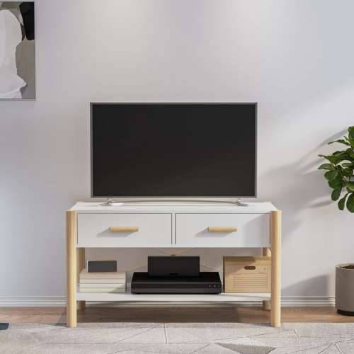 TV ormarić bijeli 82 x 38 x 45 cm od konstruiranog drva - Bijela 1 Cijena
