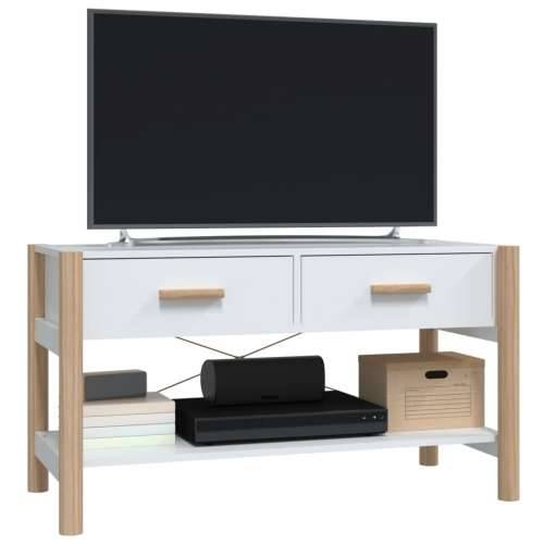 TV ormarić bijeli 82 x 38 x 45 cm od konstruiranog drva - Bijela 1 Cijena