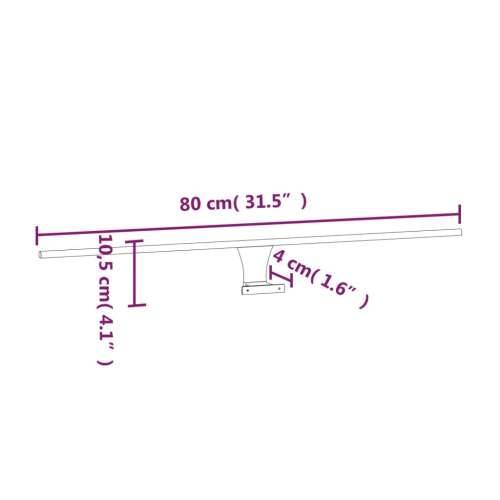 LED svjetiljka za ogledalo 7,5 W topla bijela 80 cm 3000 K - 1 Topla bijela Cijena