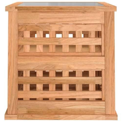 Noćni ormarići 2 kom 34 x 34 x 34 cm od masivnog drva oraha - 2 Cijena
