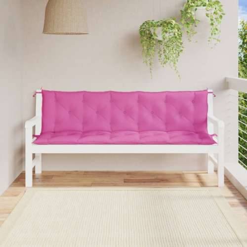 Jastuci za vrtnu klupu 2 kom ružičasti od tkanine Oxford