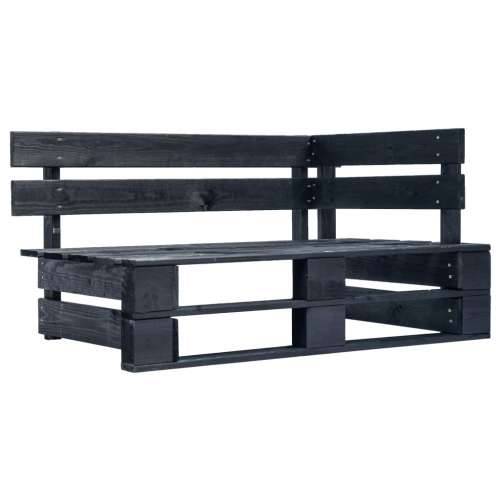 Kutna vrtna sofa od paleta od crno impregnirane borovine - Bež 1 kutna sofa Crna Cijena