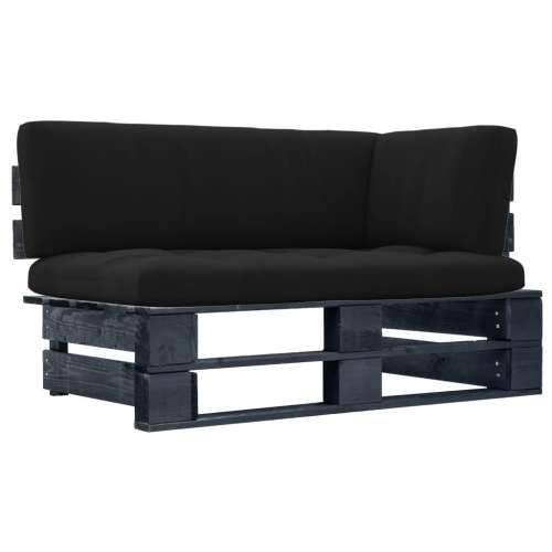 Kutna vrtna sofa od paleta od crno impregnirane borovine - Crna 1 kutna sofa Cijena
