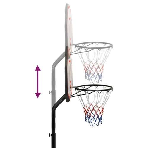 Košarkaški stalak crni 237 - 307 cm od polietilena - Crna Cijena