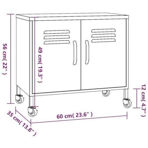 Ormarić za pohranu modri 60 x 35 x 56 cm čelični - Modra 1 Cijena