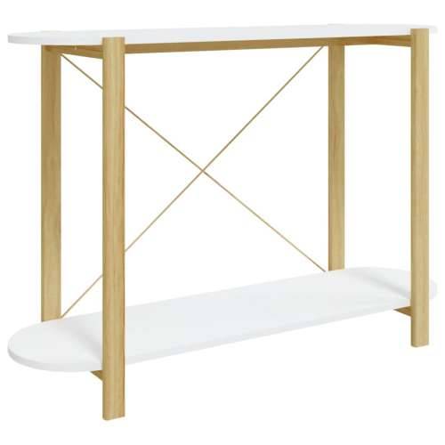 Konzolni stol bijeli 110 x 38 x 75 cm od konstruiranog drva - Bijela 1 Cijena