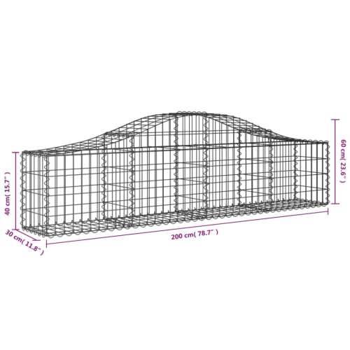 Lučne gabionske košare 3 kom 200x30x40/60 cm pocinčano željezo - 200 x 30 x 40/60 cm 3 Cijena